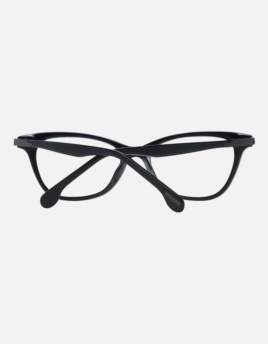 Black Acetate Rectangle Glasses with Demo Lenses and Branded Case