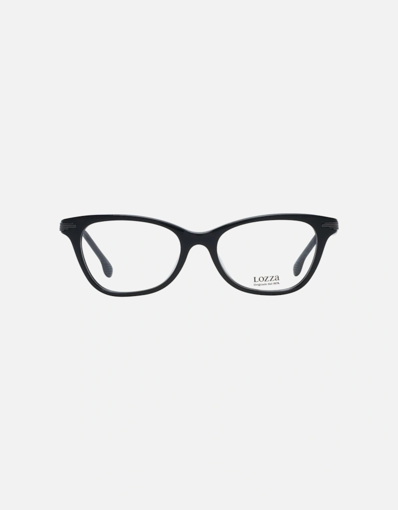 Black Acetate Rectangle Glasses with Demo Lenses and Branded Case