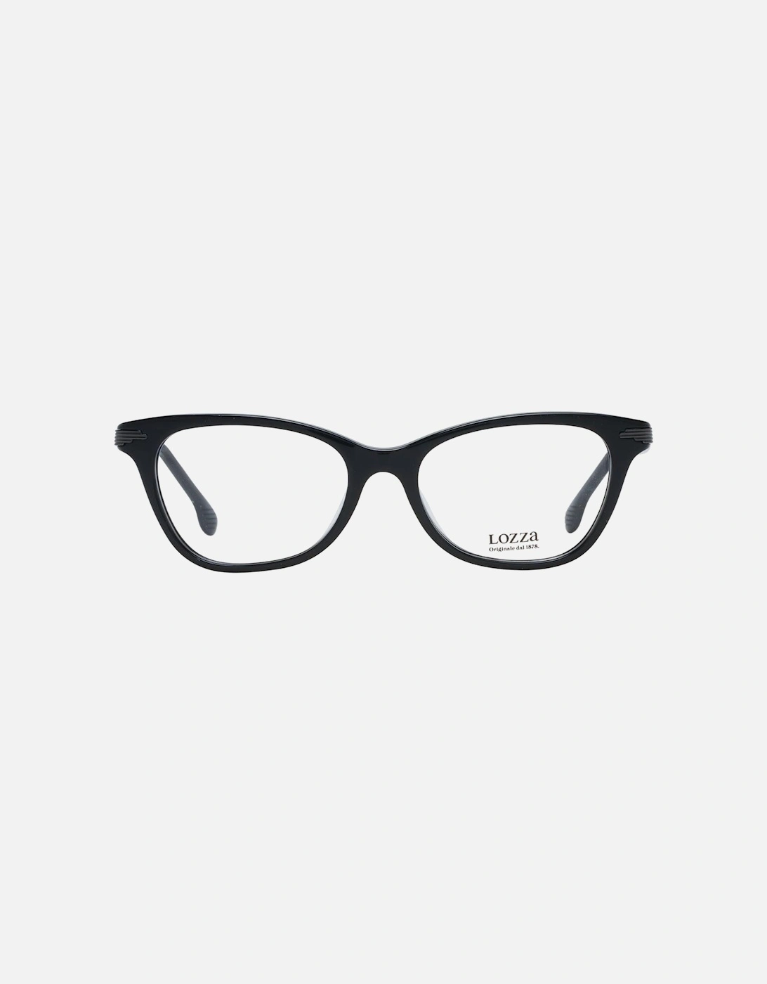 Black Acetate Rectangle Glasses with Demo Lenses and Branded Case