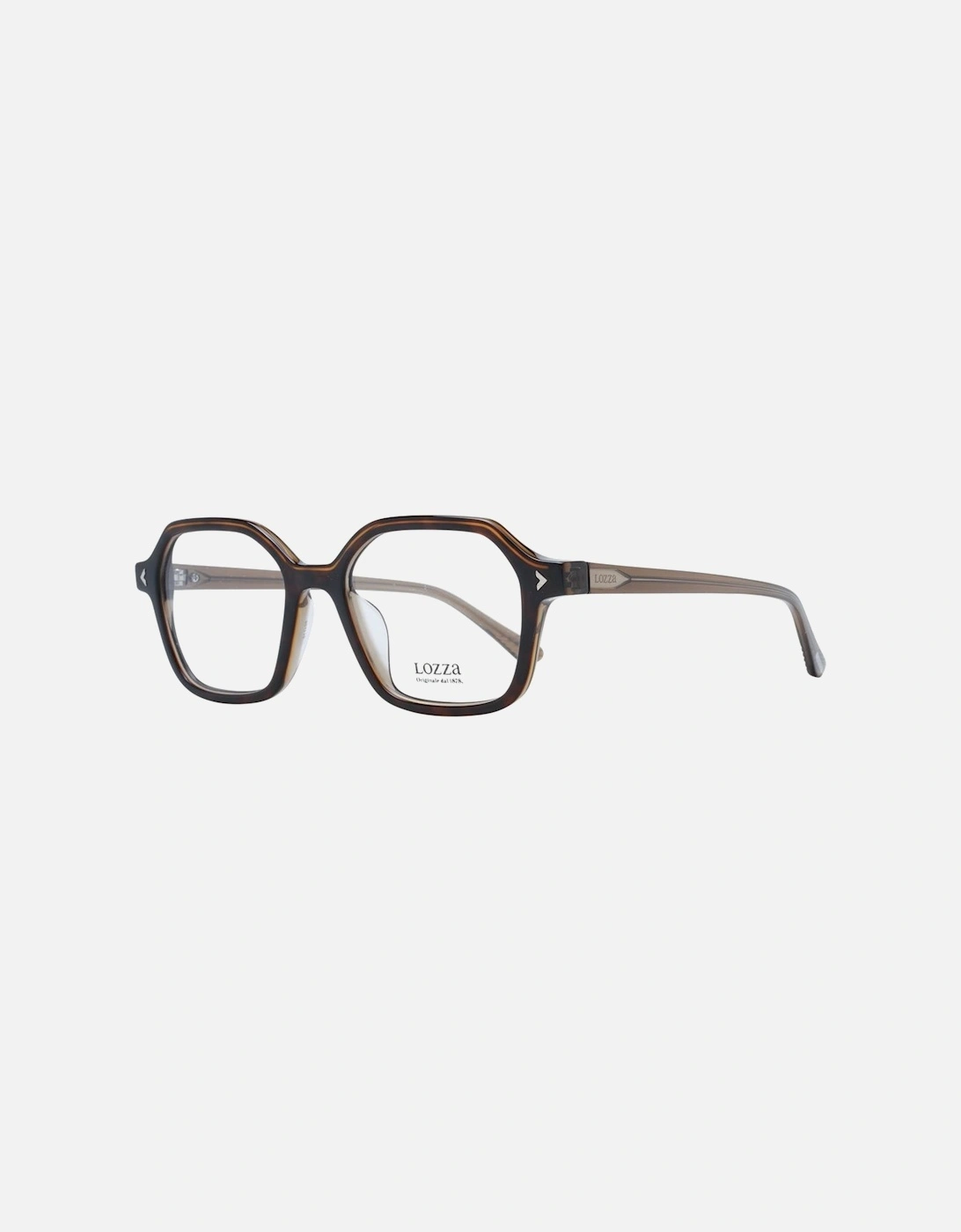 Brown Rectangle Acetate & Plastic Glasses with Demo Lenses Unisex, 4 of 3
