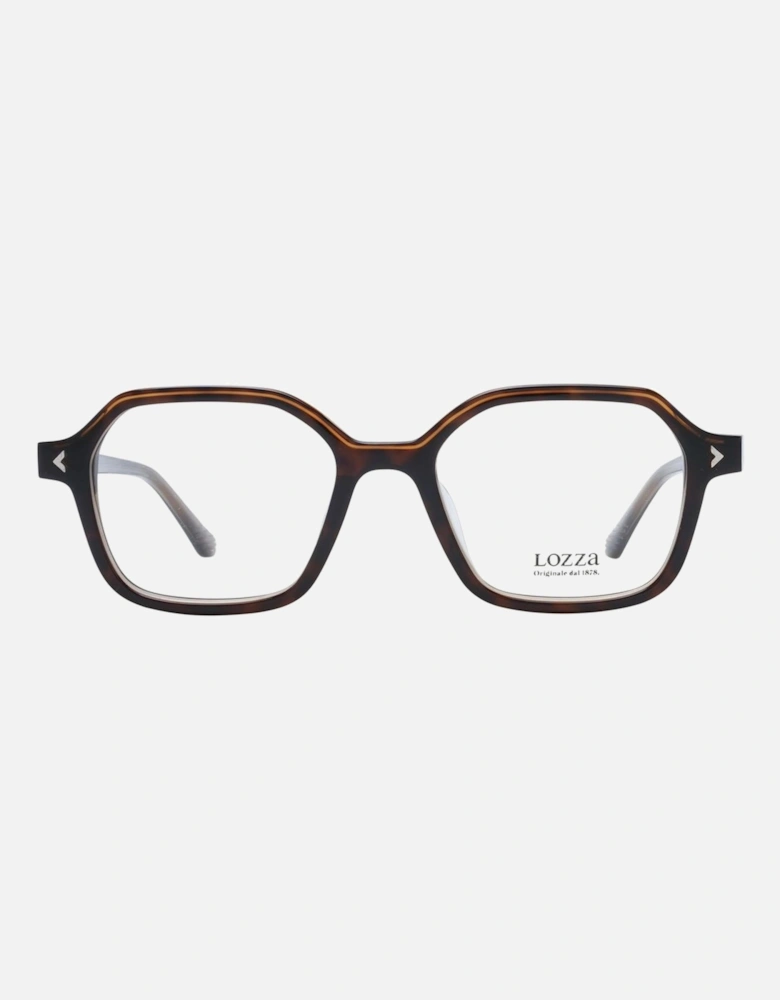 Brown Rectangle Acetate & Plastic Glasses with Demo Lenses Unisex