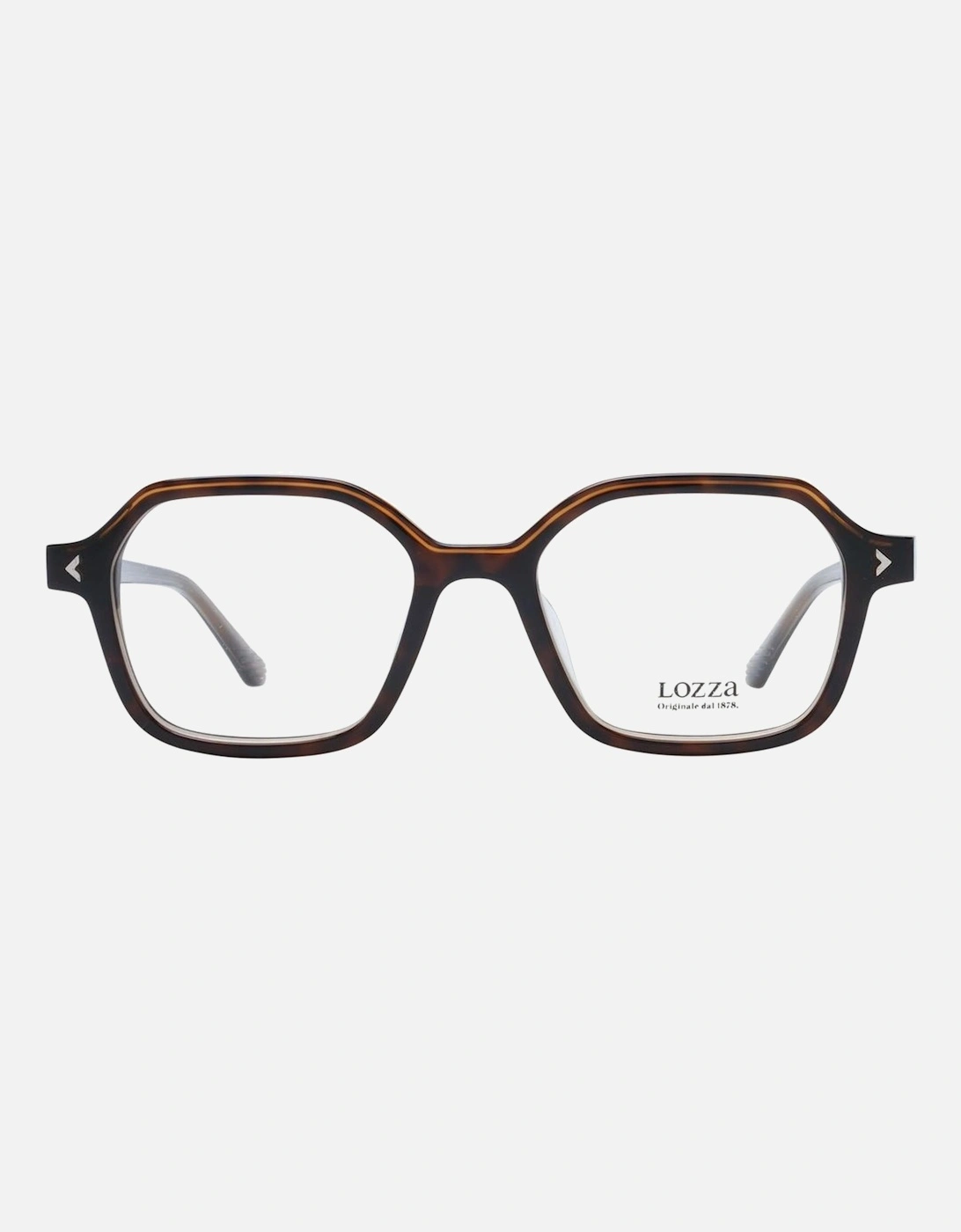 Brown Rectangle Acetate & Plastic Glasses with Demo Lenses Unisex