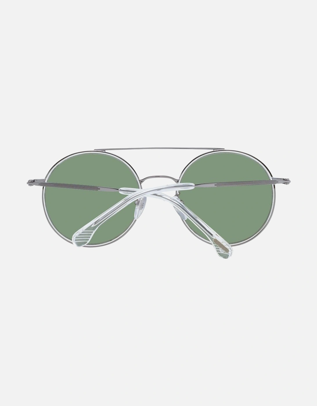 LO282P Round Sunglasses SilverGreen Unisex - Gray