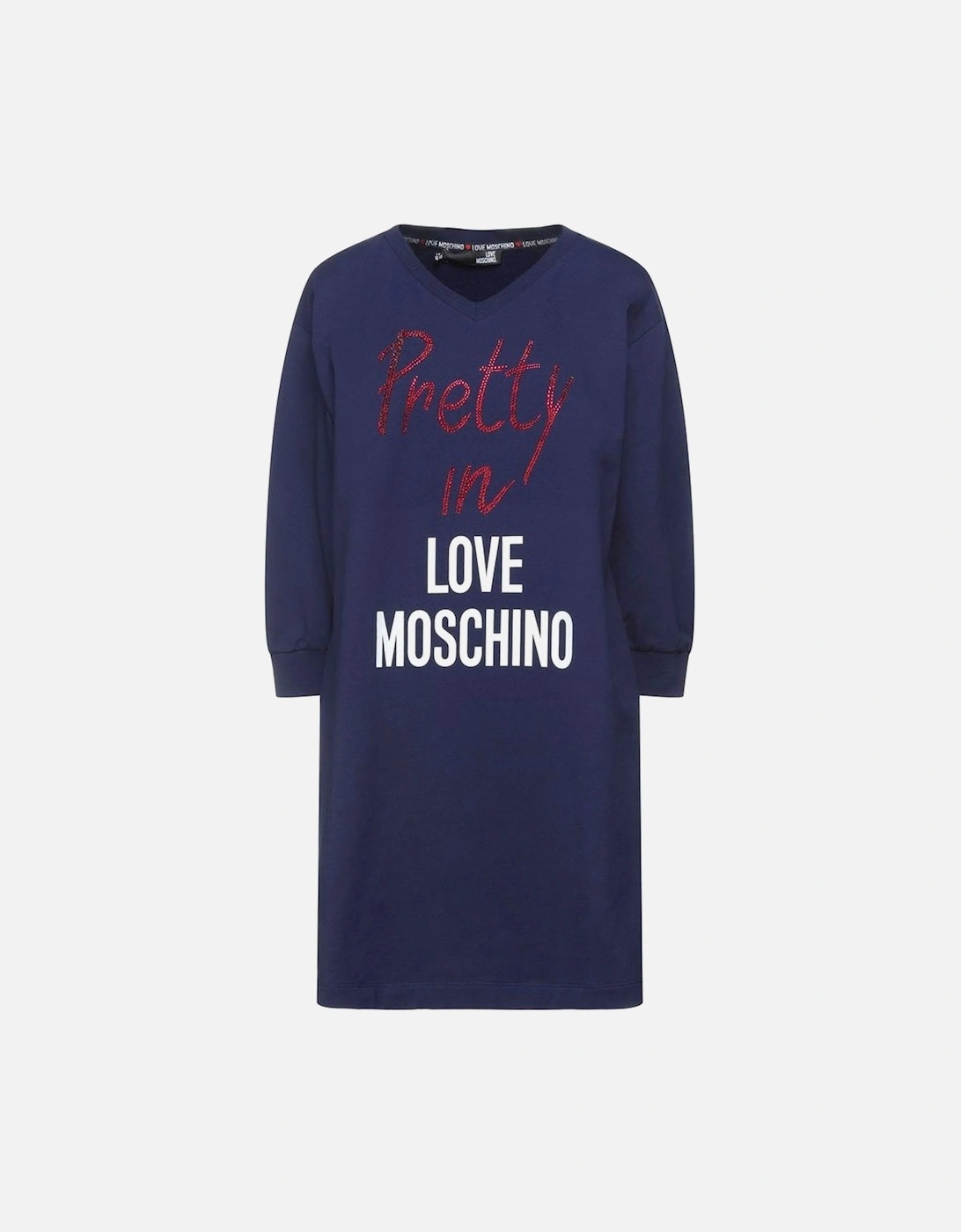 Cotton Sweatshirt Dress Model LO4727 Women - Blue Dresses