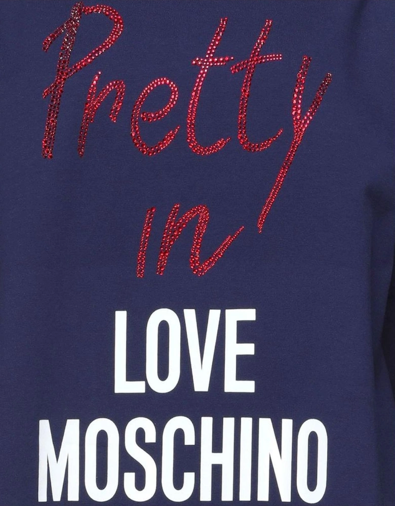 Cotton Sweatshirt Dress Model LO4727 Women - Blue Dresses