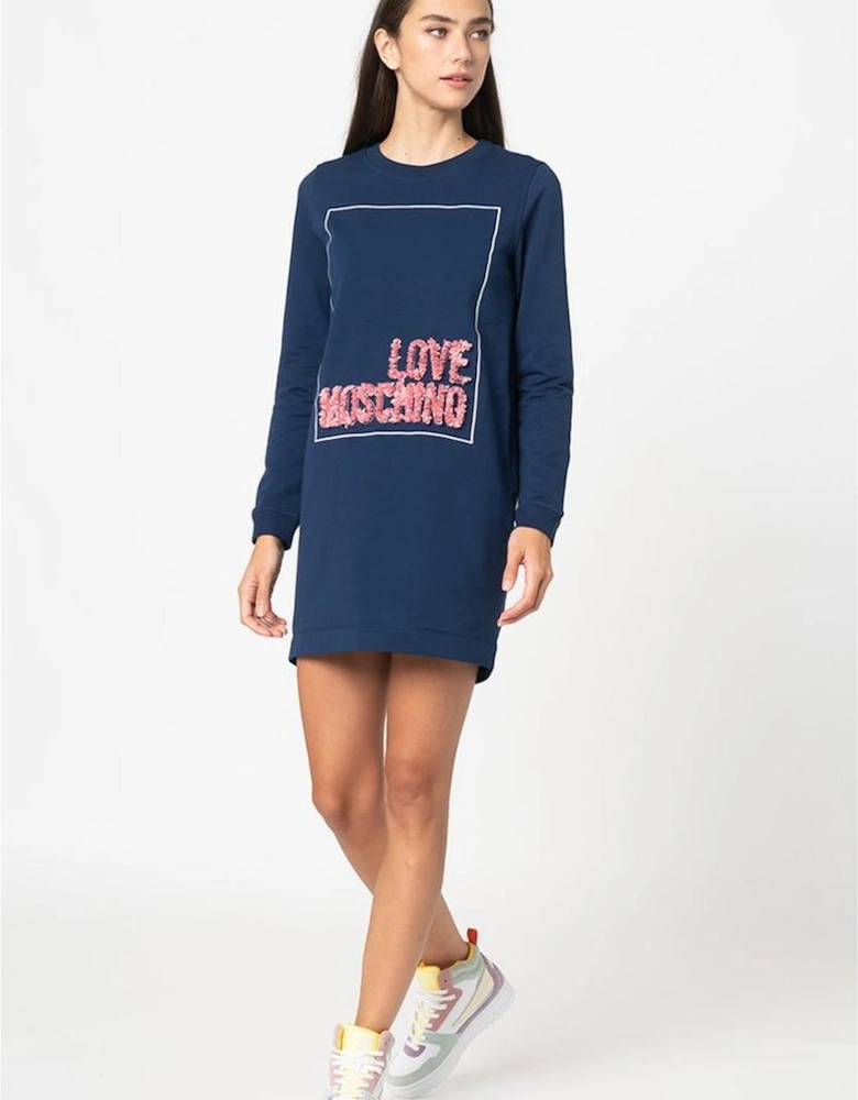 Relief Design Front Dress Women - Blue Dresses