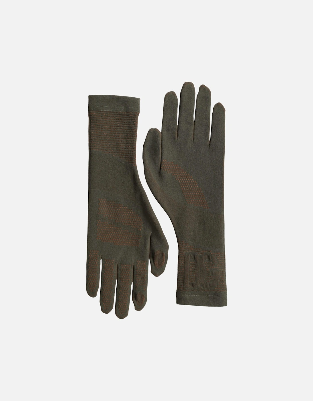 Wrist Length Cotton Gloves with Logo Details Women - Brown, 6 of 5