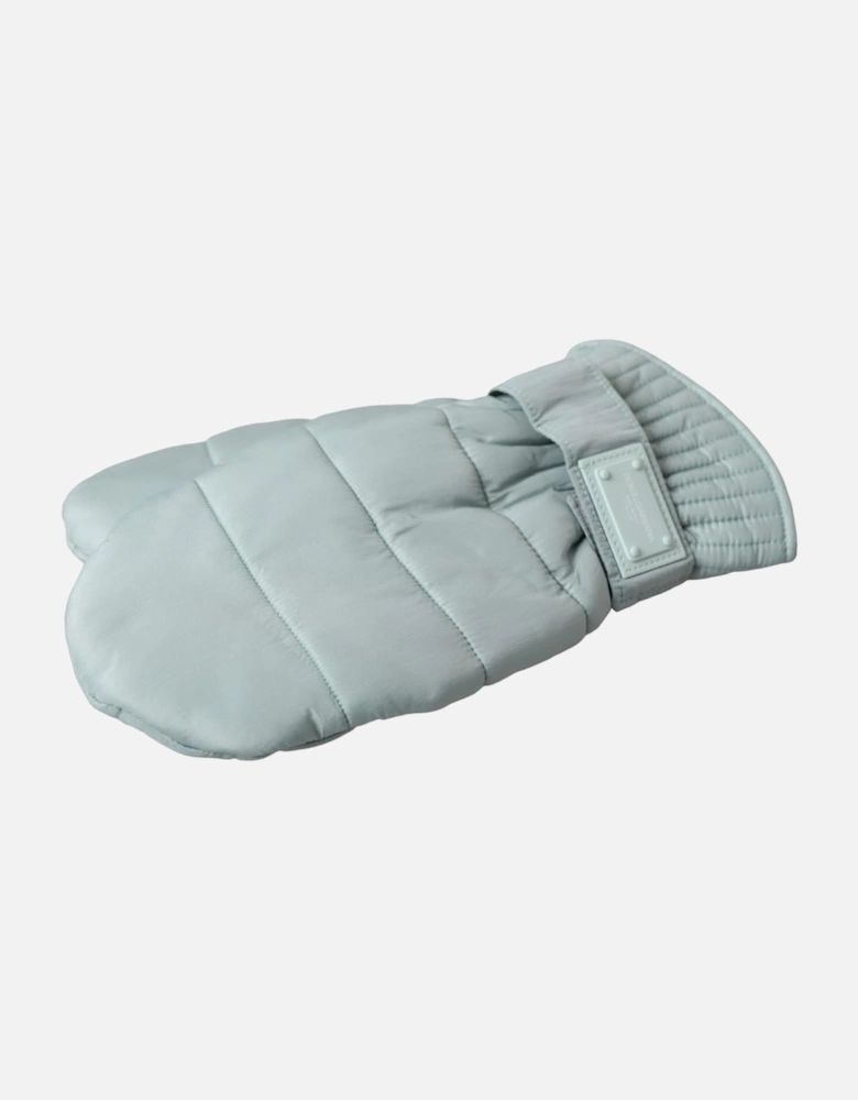 Nylon Cotton Wrist Length Mitten Gloves with Logo Details Women -