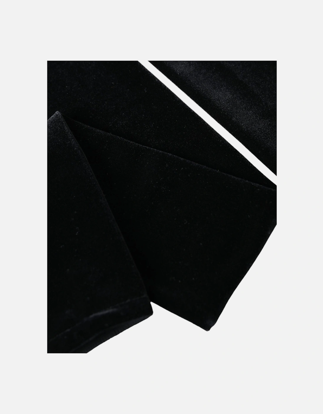 Elbow Length Fingerless Gloves in Black Nylon Blend with Logo Detail -