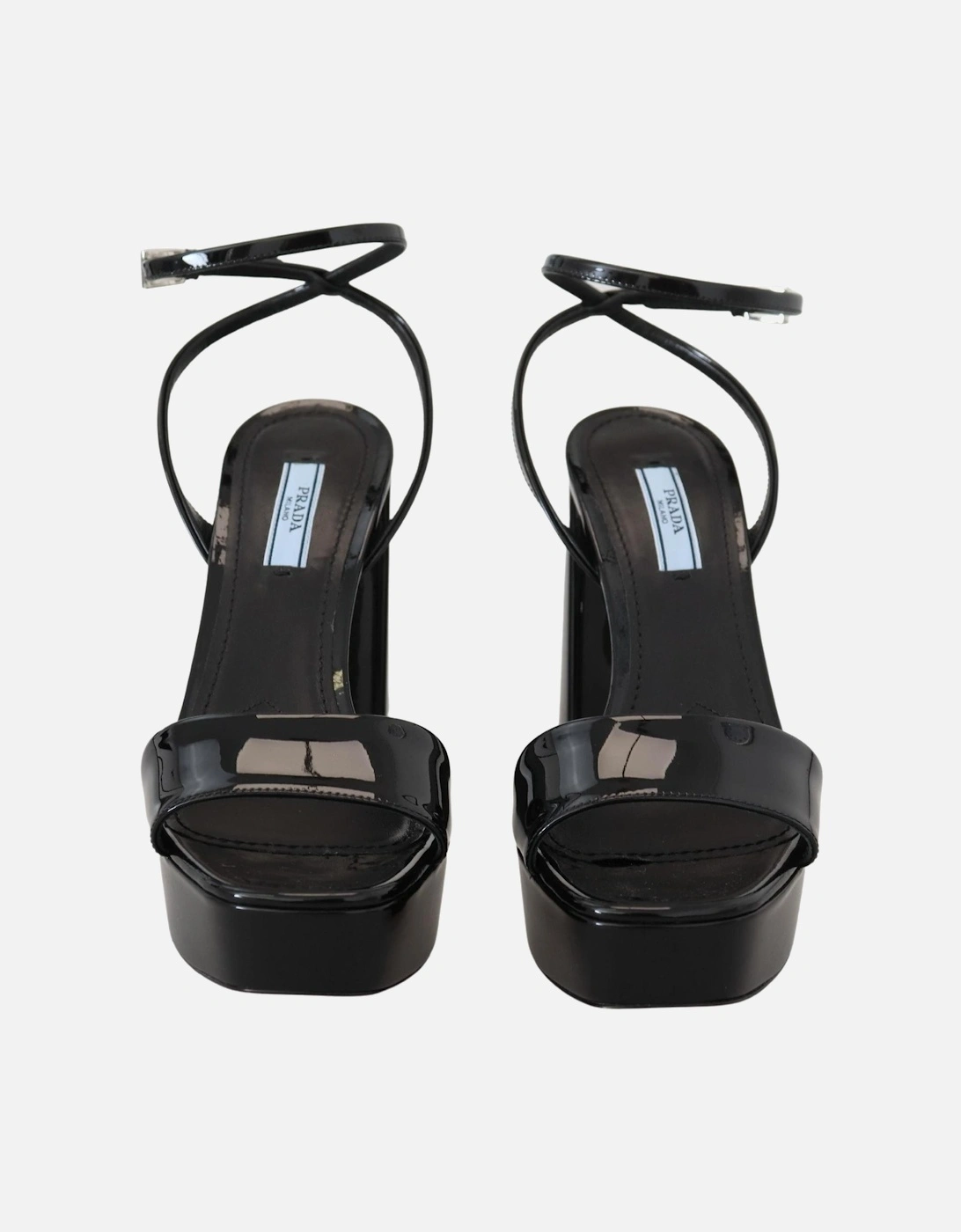 Platform Sandal Patent Leather Heels Women - Black