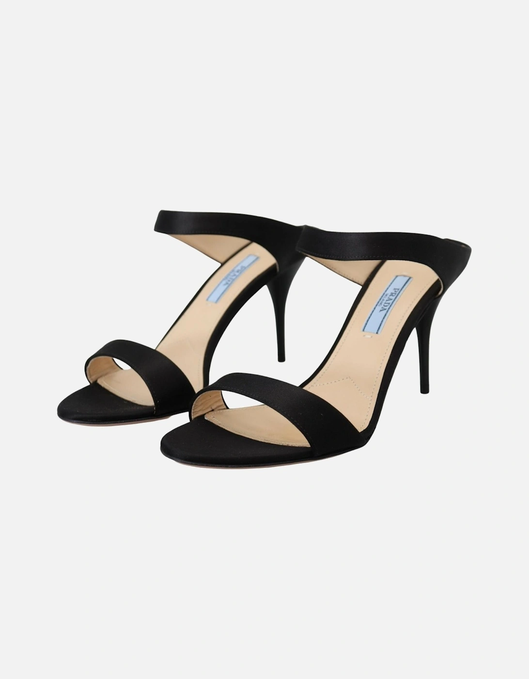 Leather Logo Detail Heeled Pumps Women - Black Sandals