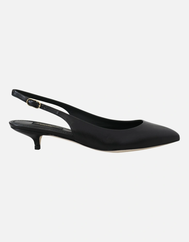 Kitten Heel Slingback Pumps Women - Black