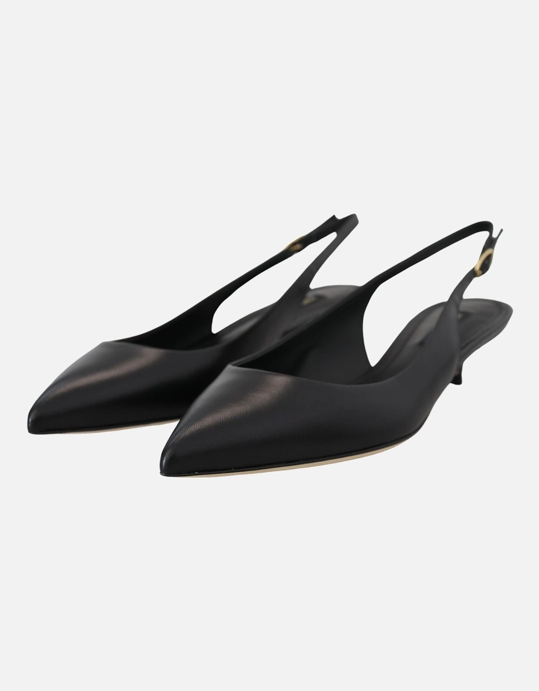 Kitten Heel Slingback Pumps Women - Black