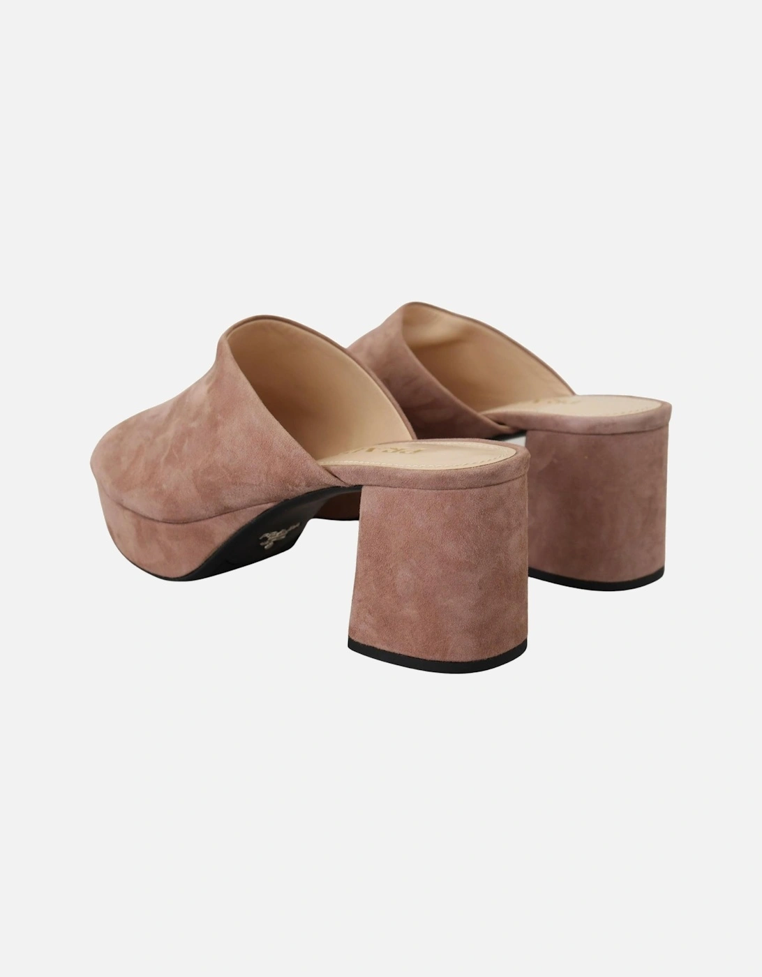 Platform Mules Suede Heels Mid Heel Style Women - Rose Sandals