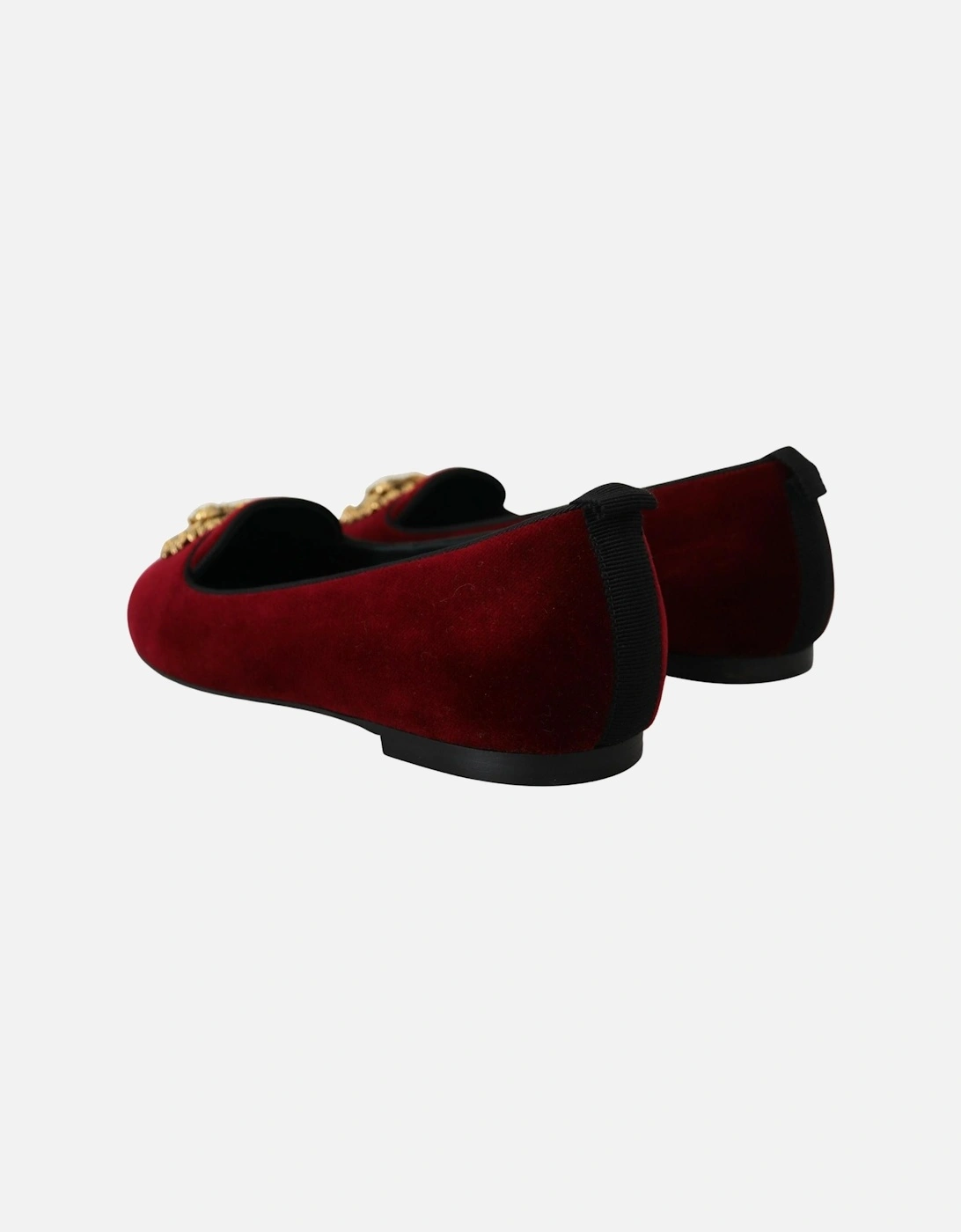 Velvet Loafers Burgundy Women - Bordeaux Flats