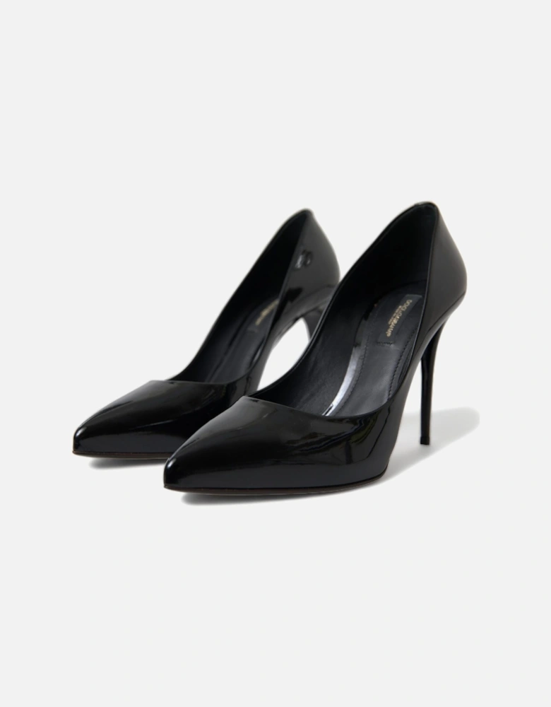 PointedToe Heels Patent Leather Pumps Women - Black