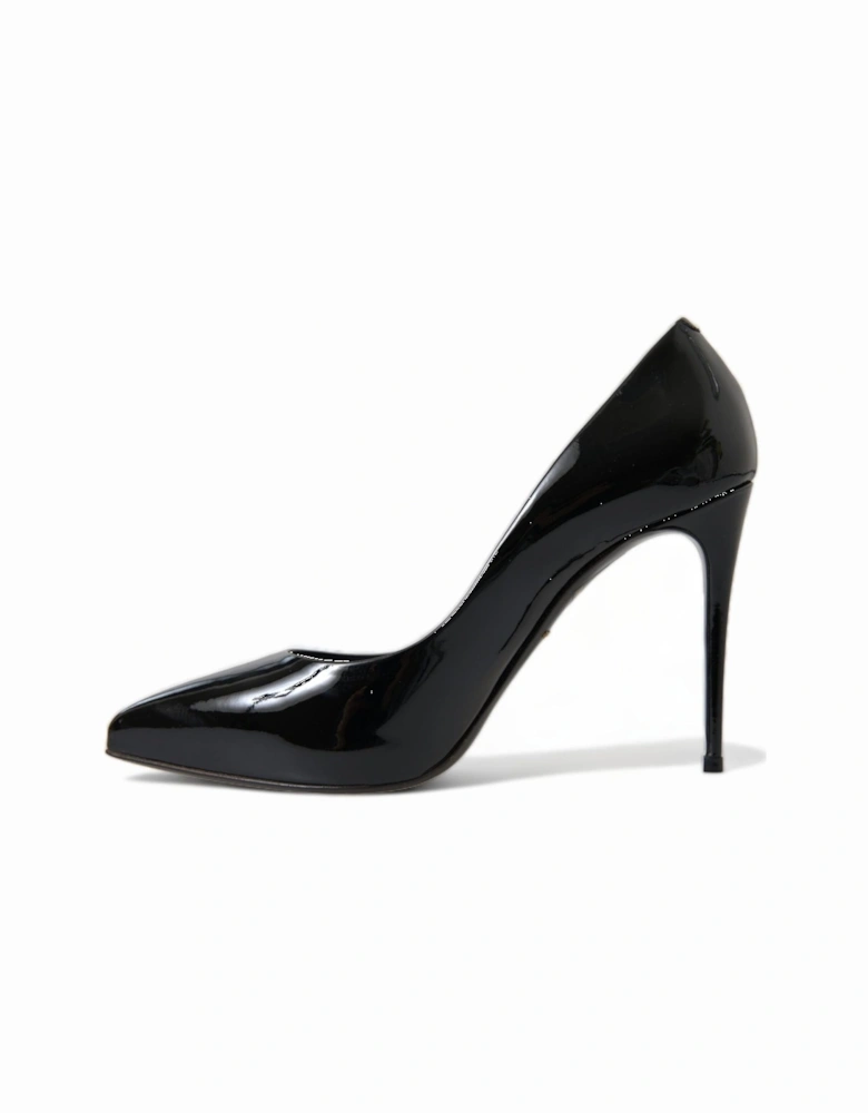 PointedToe Heels Patent Leather Pumps Women - Black