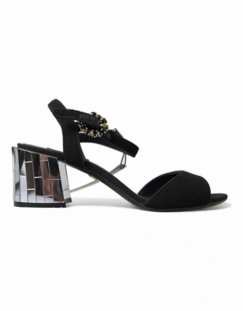 Mirror Heel Sandals Black Style Women