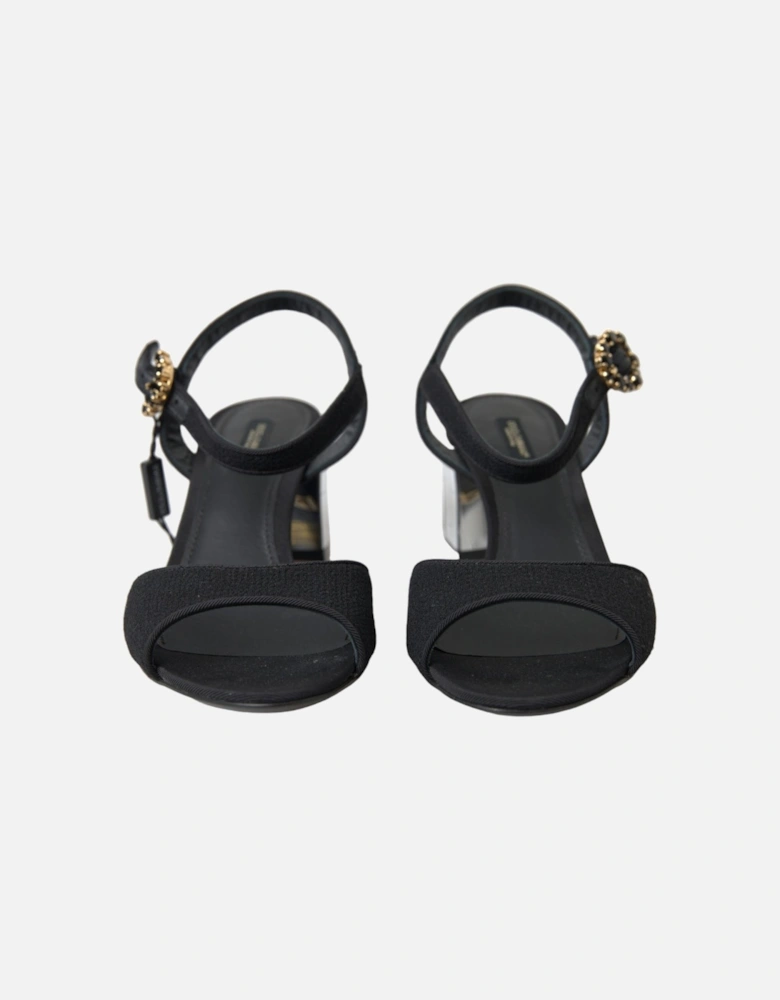 Mirror Heel Sandals Black Style Women