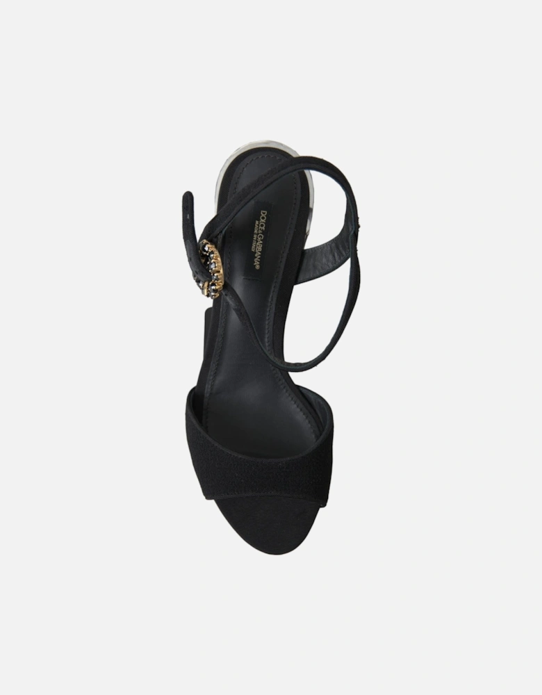 Mirror Heel Sandals Black Style Women