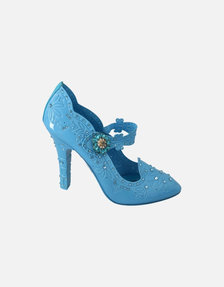 Dolce Gabbana Pumps Crystal Heels Women - Blue