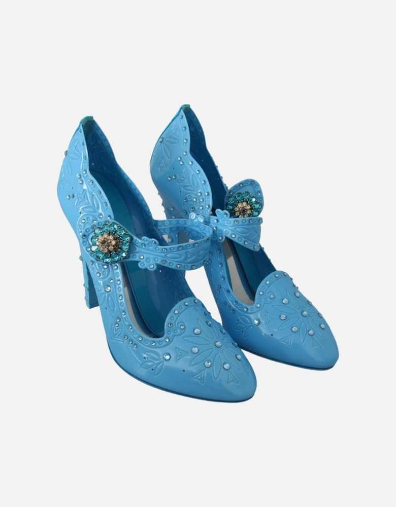 Dolce Gabbana Pumps Crystal Heels Women - Blue