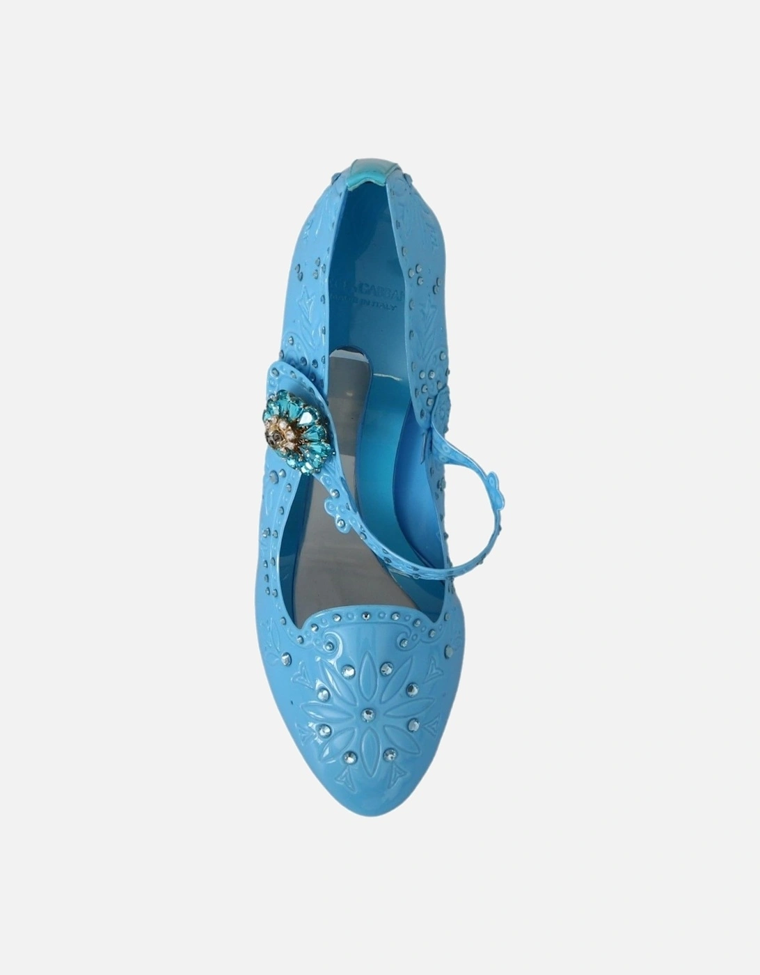 Dolce Gabbana Pumps Crystal Heels Women - Blue