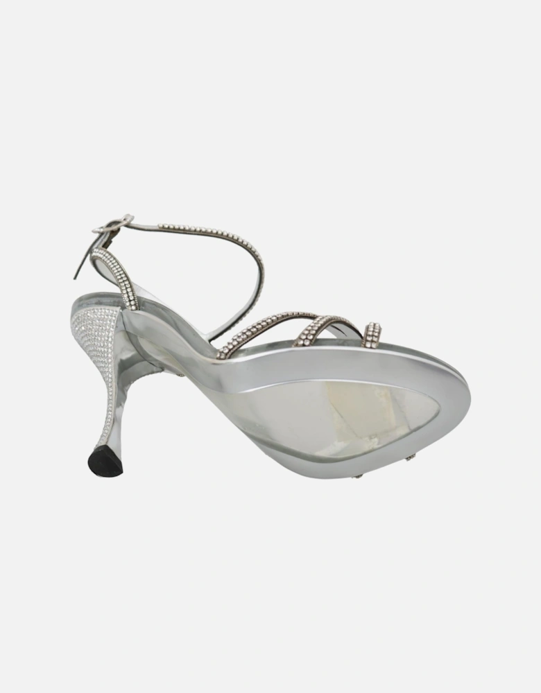 CrystalEmbellished Sandals Silver Women