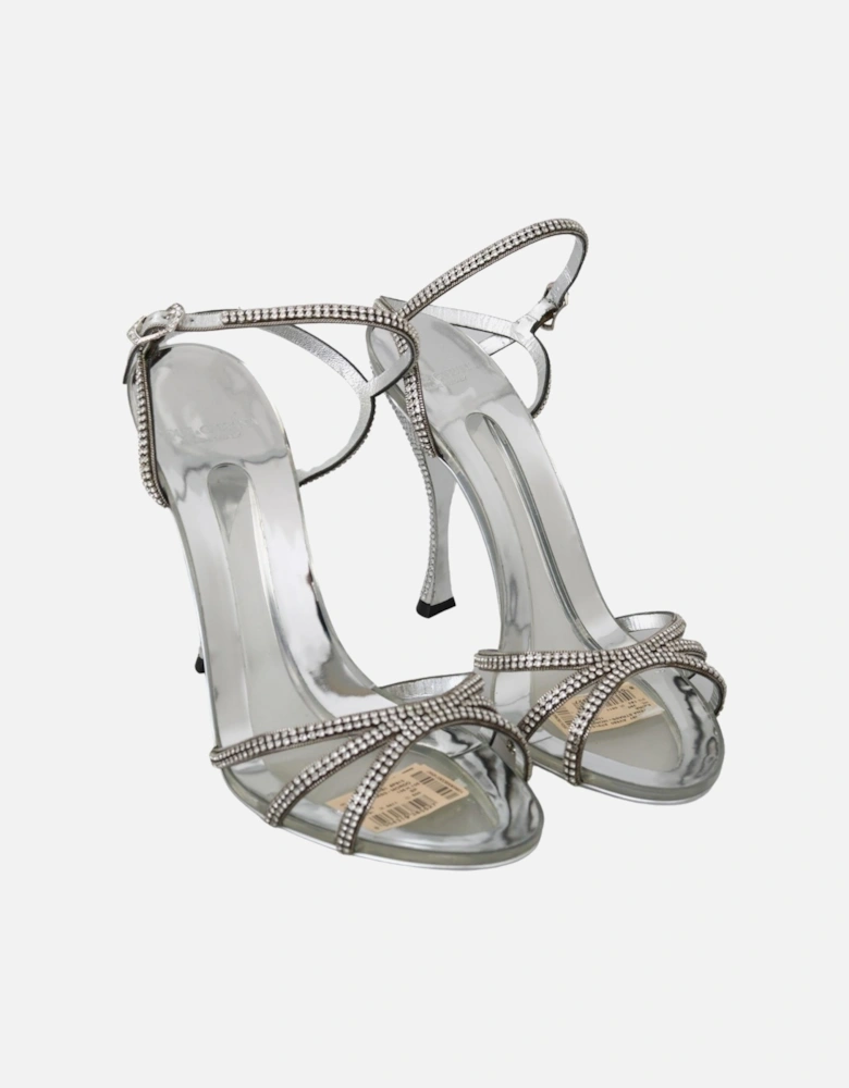 CrystalEmbellished Sandals Silver Women