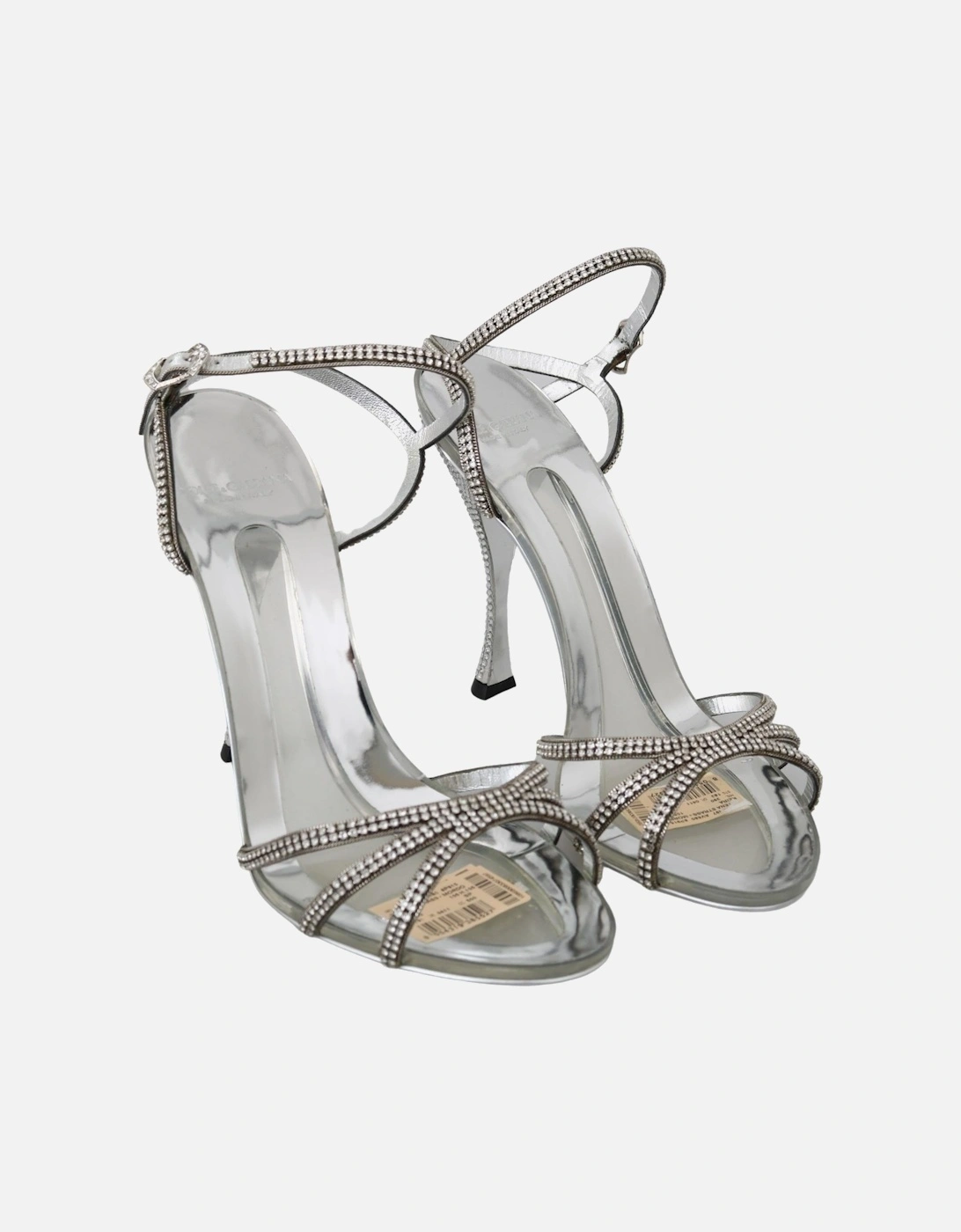 CrystalEmbellished Sandals Silver Women