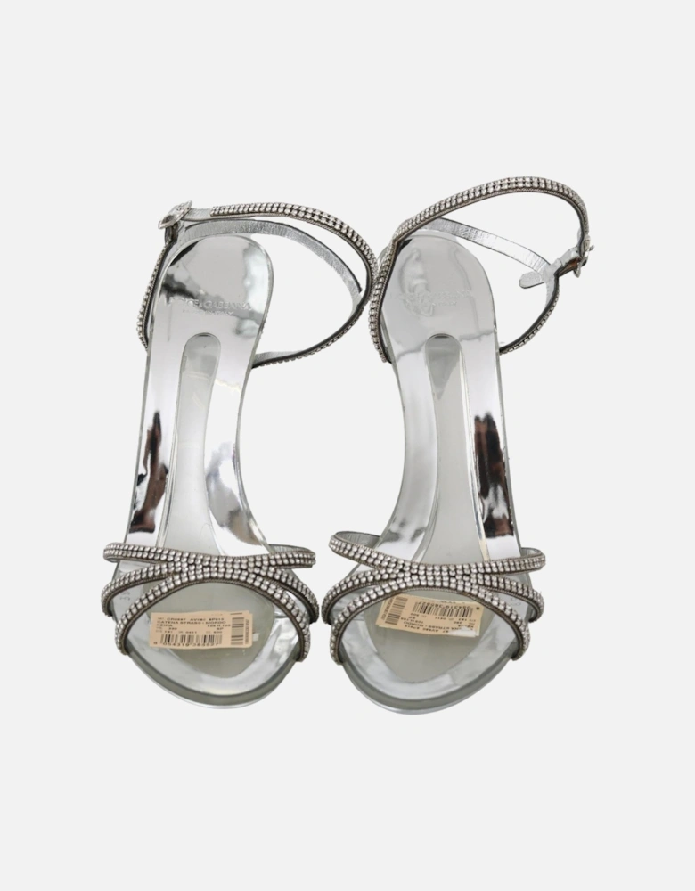 CrystalEmbellished Sandals Silver Women