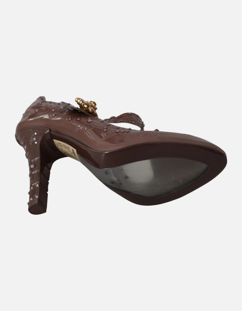 Dolce Gabbana Floral Mary Jane Pumps Women - Brown