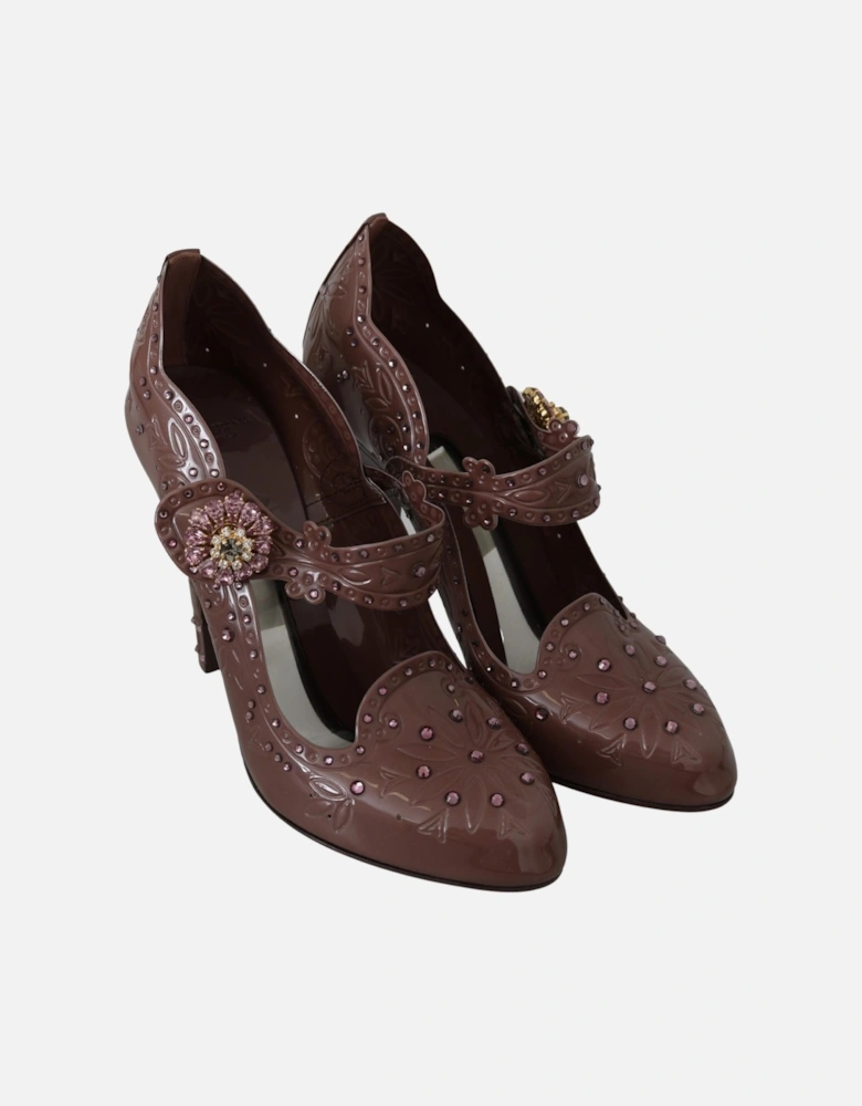 Dolce Gabbana Floral Mary Jane Pumps Women - Brown