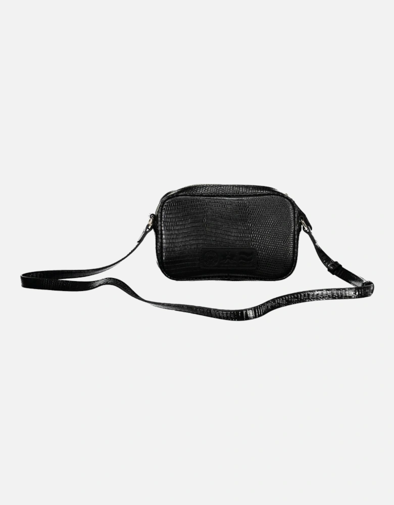 Black Shoulder Bag with Adjustable Strap and Zip Closure Women