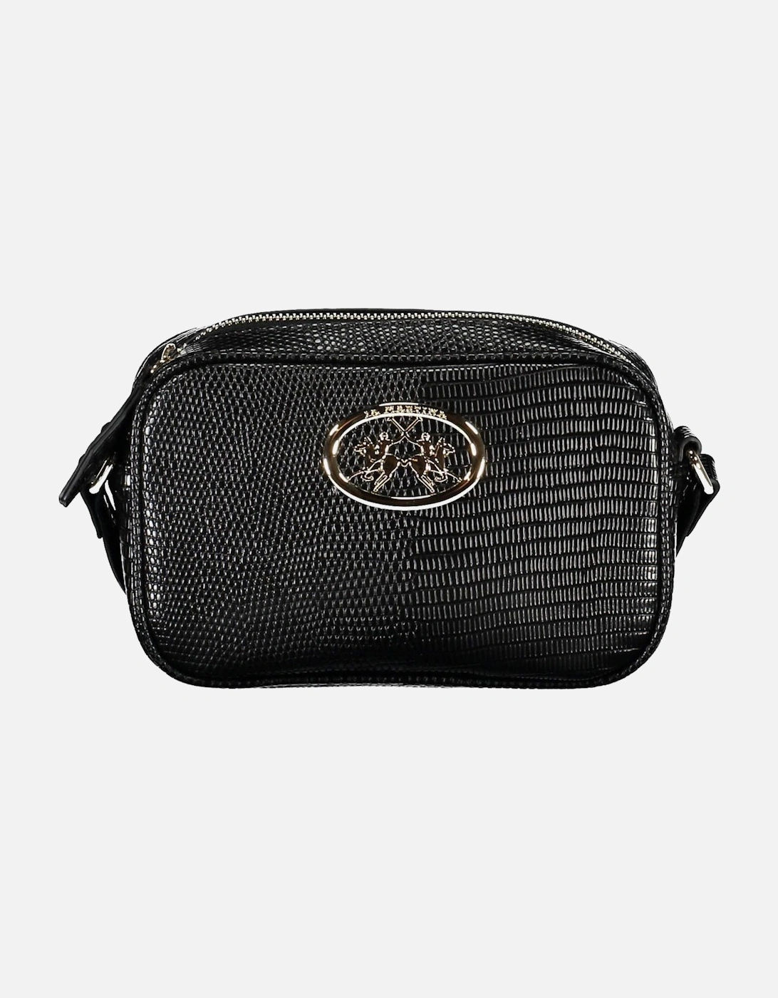 Black Shoulder Bag with Adjustable Strap and Zip Closure Women, 4 of 3