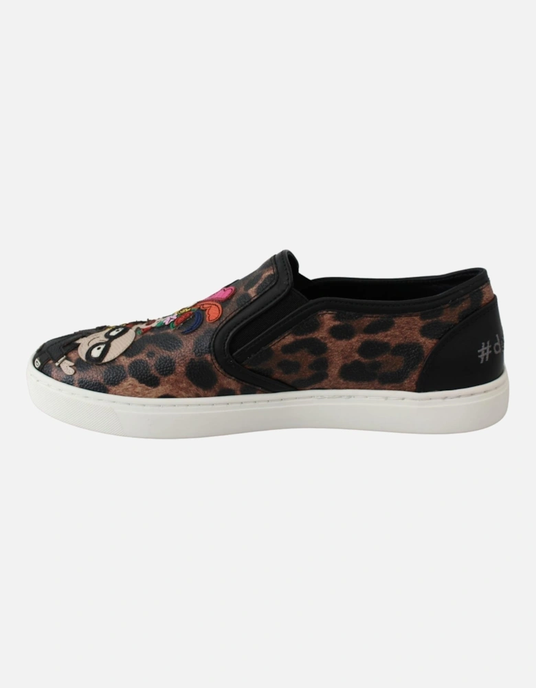 Dolce Gabbana SlipOn Sneakers Leopard Print Women - Brown