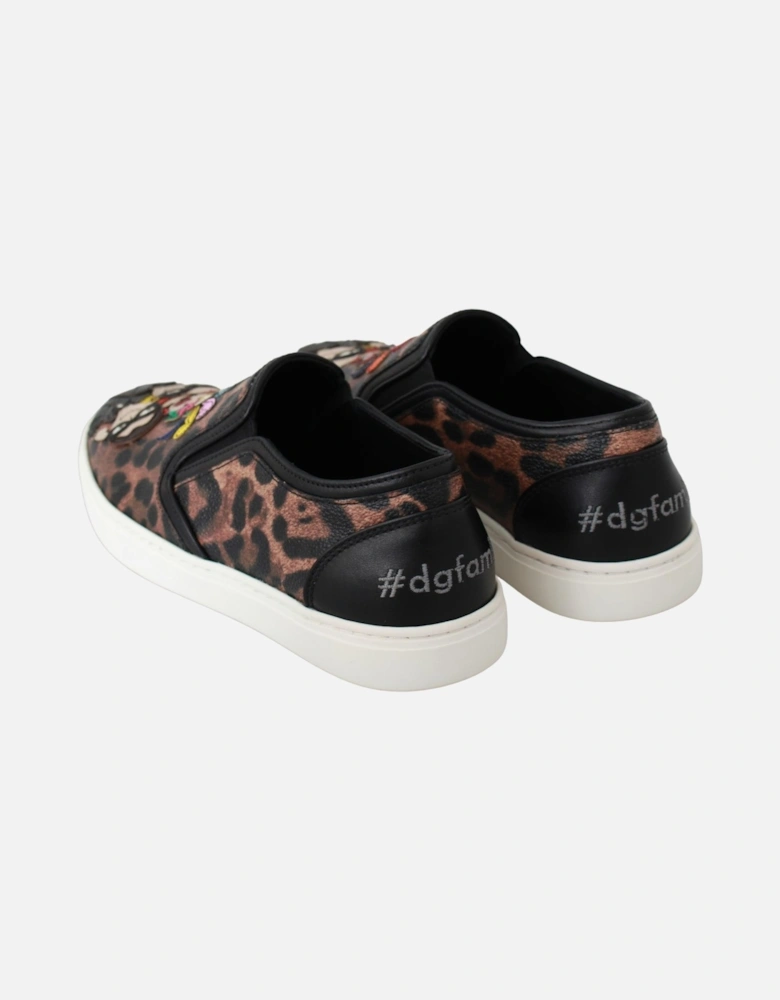 Dolce Gabbana SlipOn Sneakers Leopard Print Women - Brown