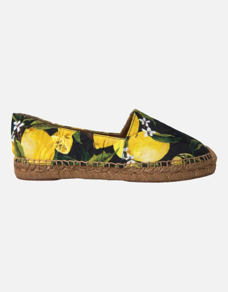 Lemon Espadrille Shoes with Logo Details and Rubber Sole Women -