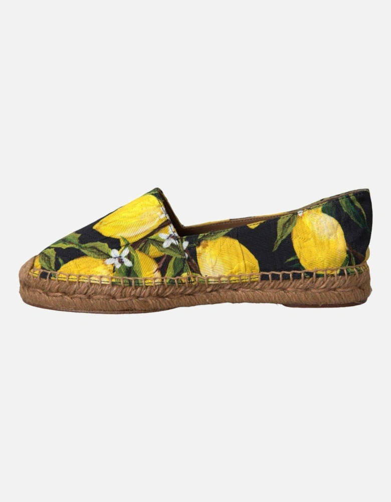 Lemon Espadrille Shoes with Logo Details and Rubber Sole Women -