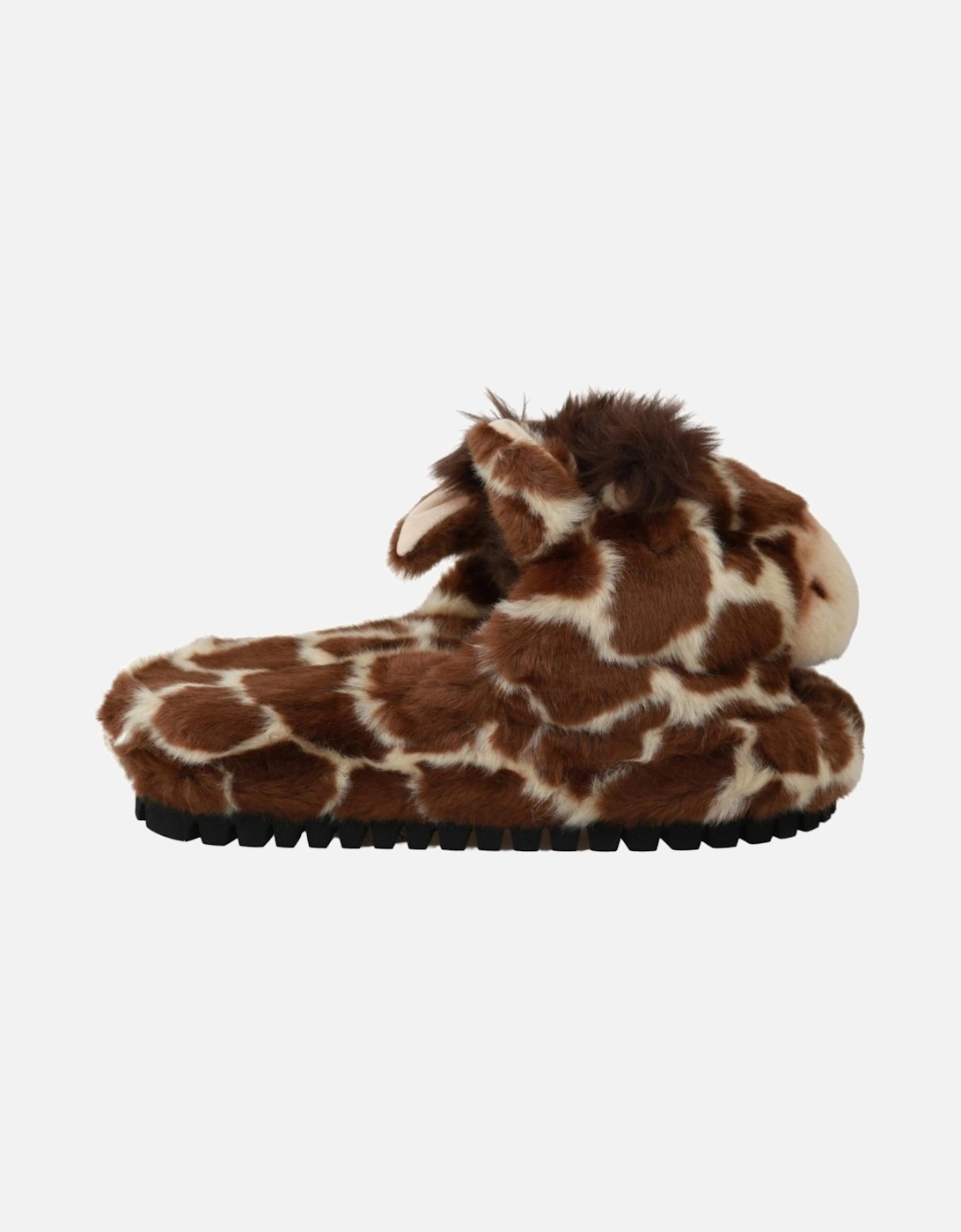 Giraffe Print Slippers Brown Women Flats, 7 of 6