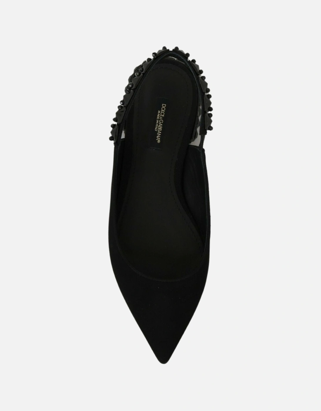 Dolce Gabbana Slingback Pumps Embellished Style Women - Black Flats