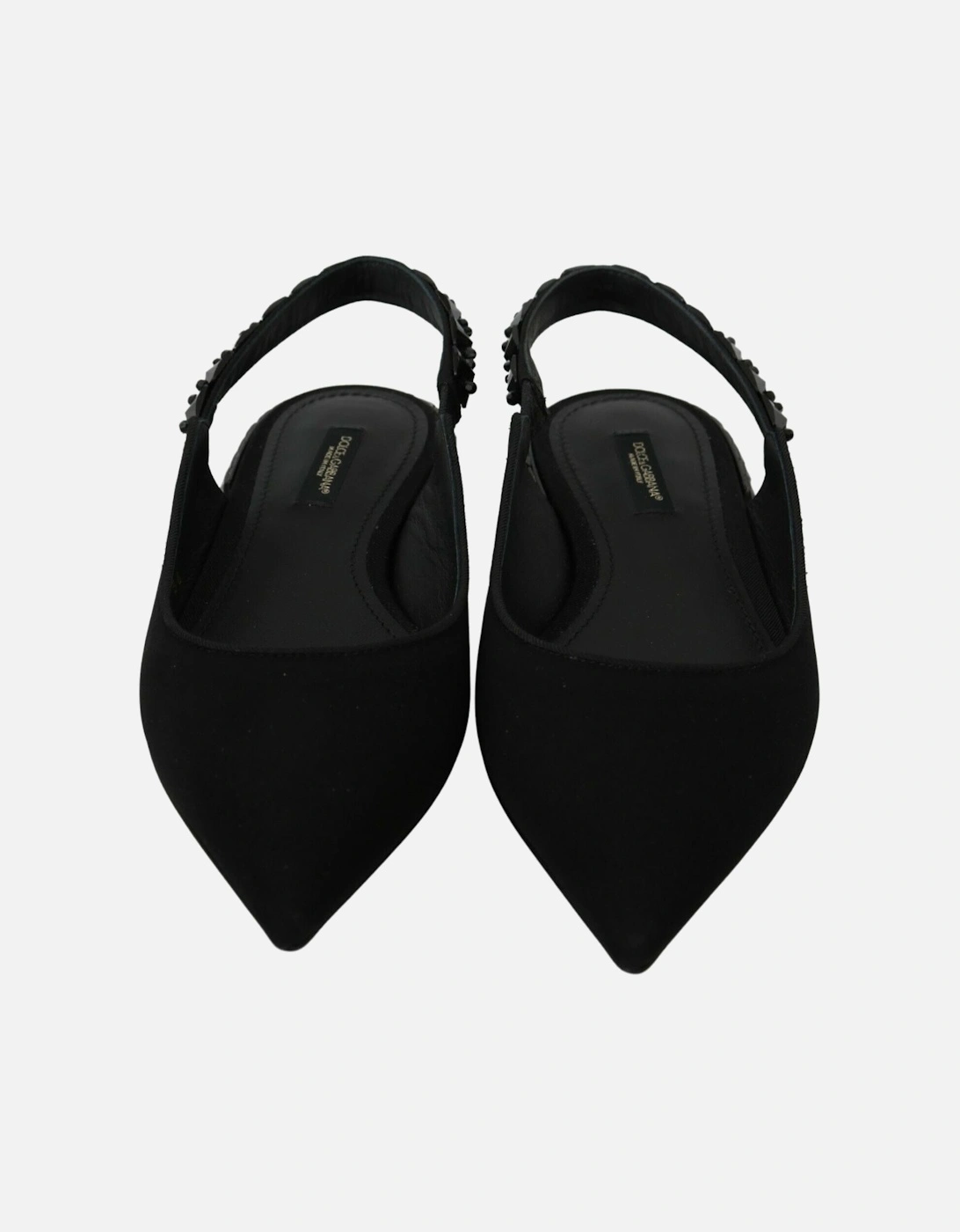 Dolce Gabbana Slingback Pumps Embellished Style Women - Black Flats