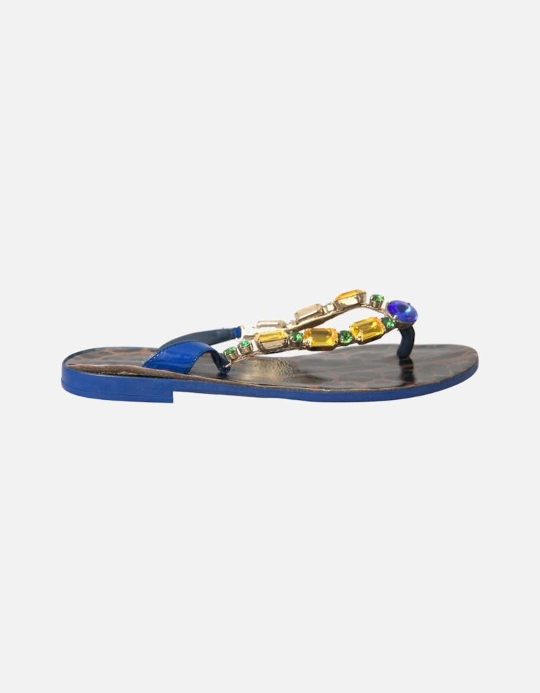 Embellished Flat Sandals Women - Blue