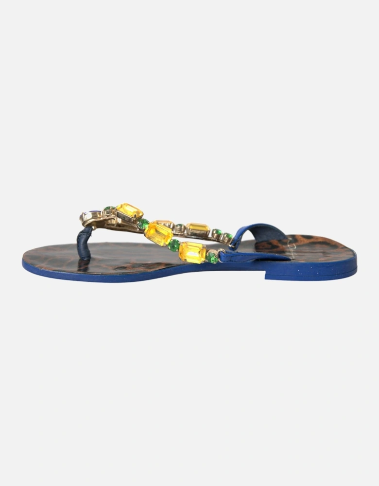 Embellished Flat Sandals Women - Blue