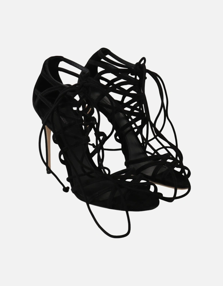 uede Cage Heel Model LA5958 Women - Black Sandals