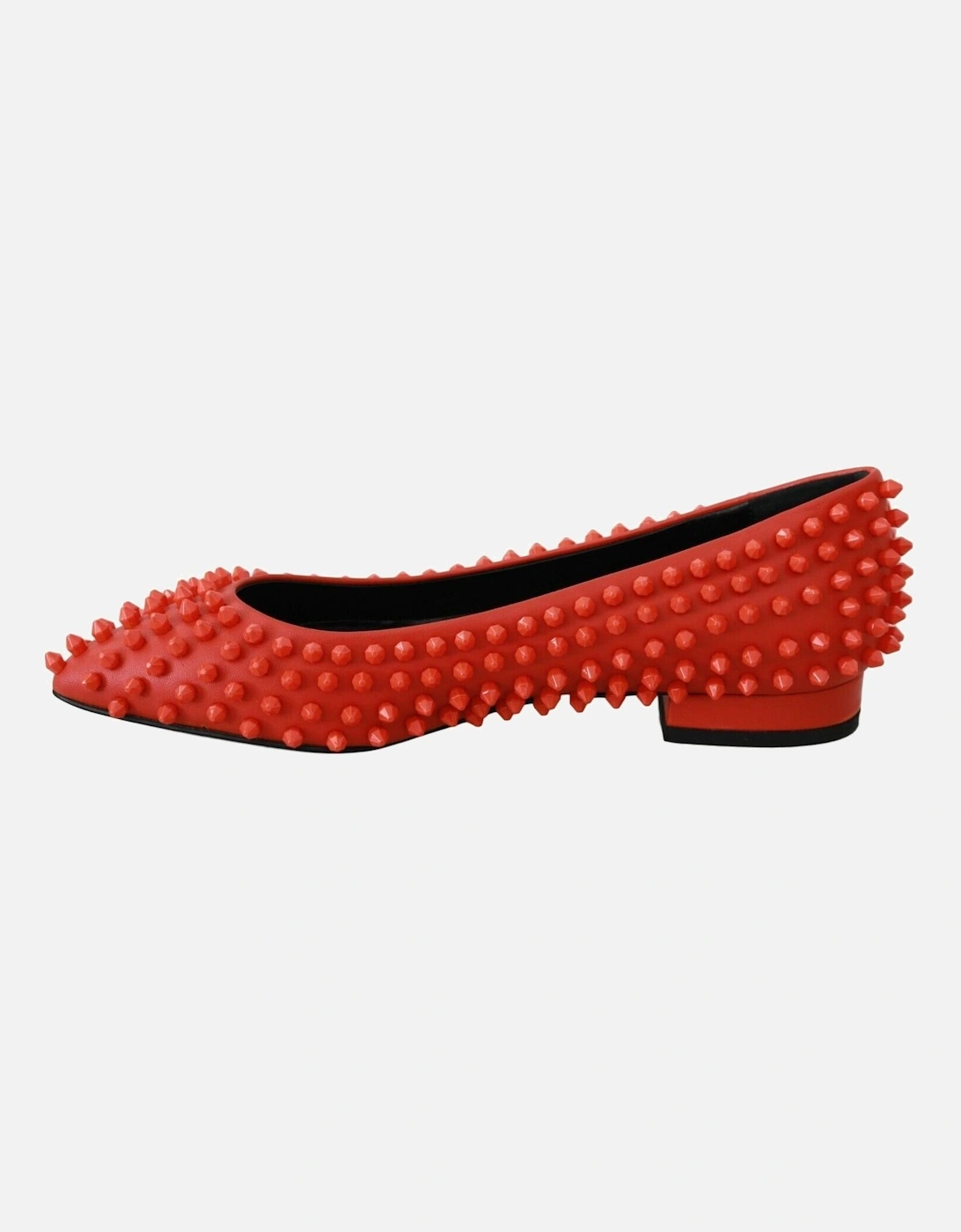 Studded Ballerinas Flats Red Women - Orange