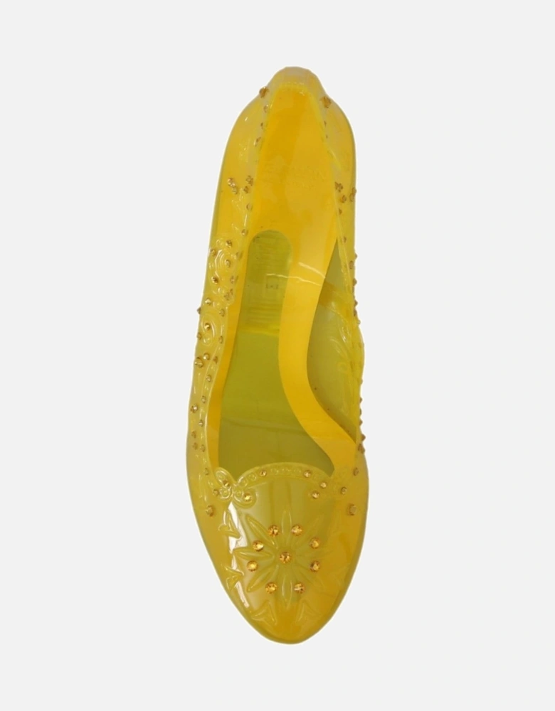 CrystalEmbellished Jelly Pumps High Heel Women - Yellow