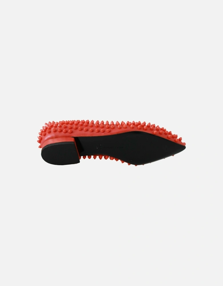 Studded Ballerinas Flats Red Women - Orange