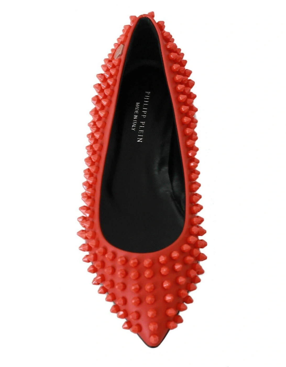 Studded Ballerinas Flats Red Women - Orange