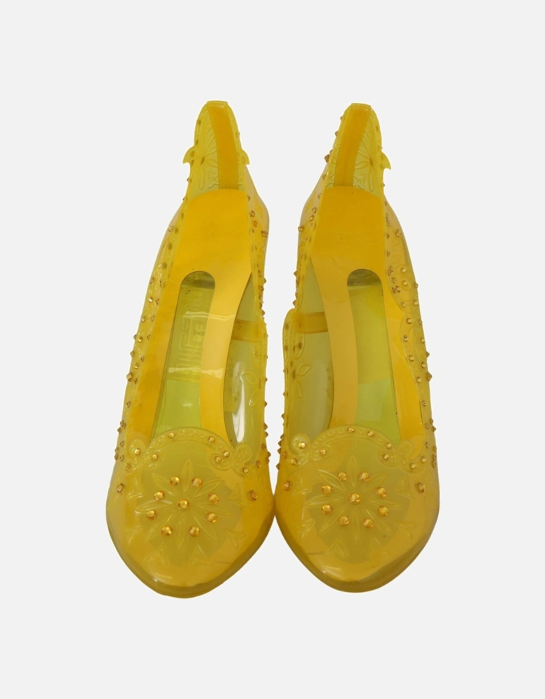 CrystalEmbellished Jelly Pumps High Heel Women - Yellow